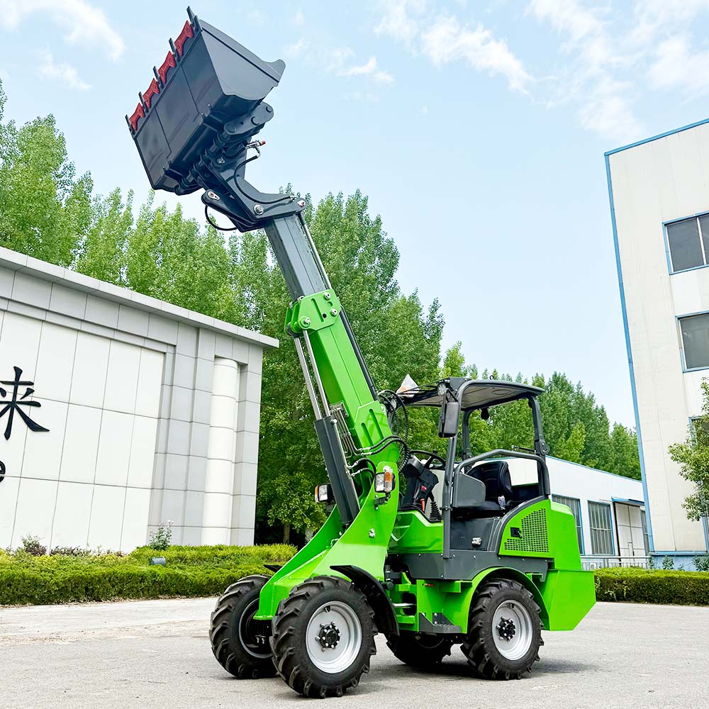 Cargador frontal eléctrico para tractor de jardín