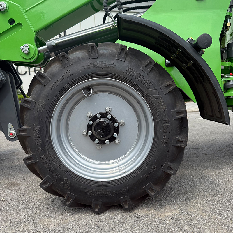 Cargador frontal eléctrico para tractor de jardín