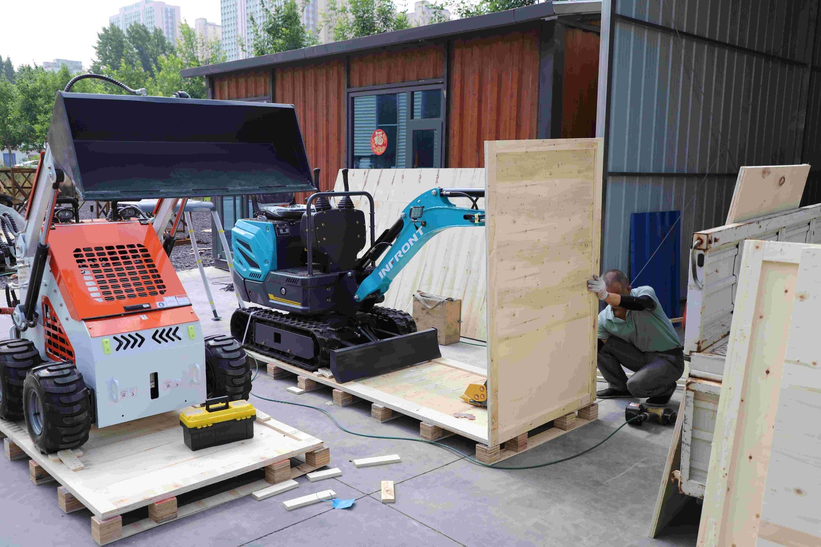 184 unidades de miniexcavadoras enviadas con éxito 184 unidades de miniexcavadoras enviadas con éxito